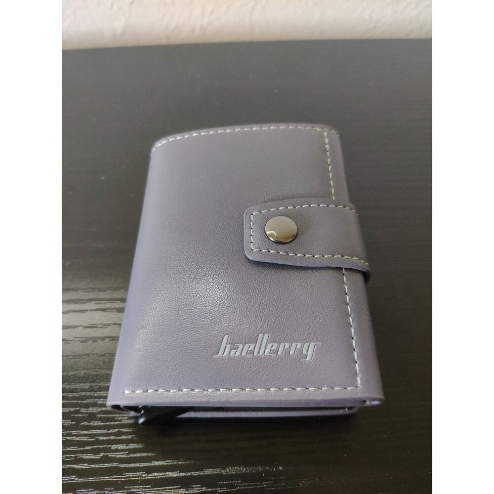 Baellerry Slim Pop-Up Card Holder Wallet -Textured Leather